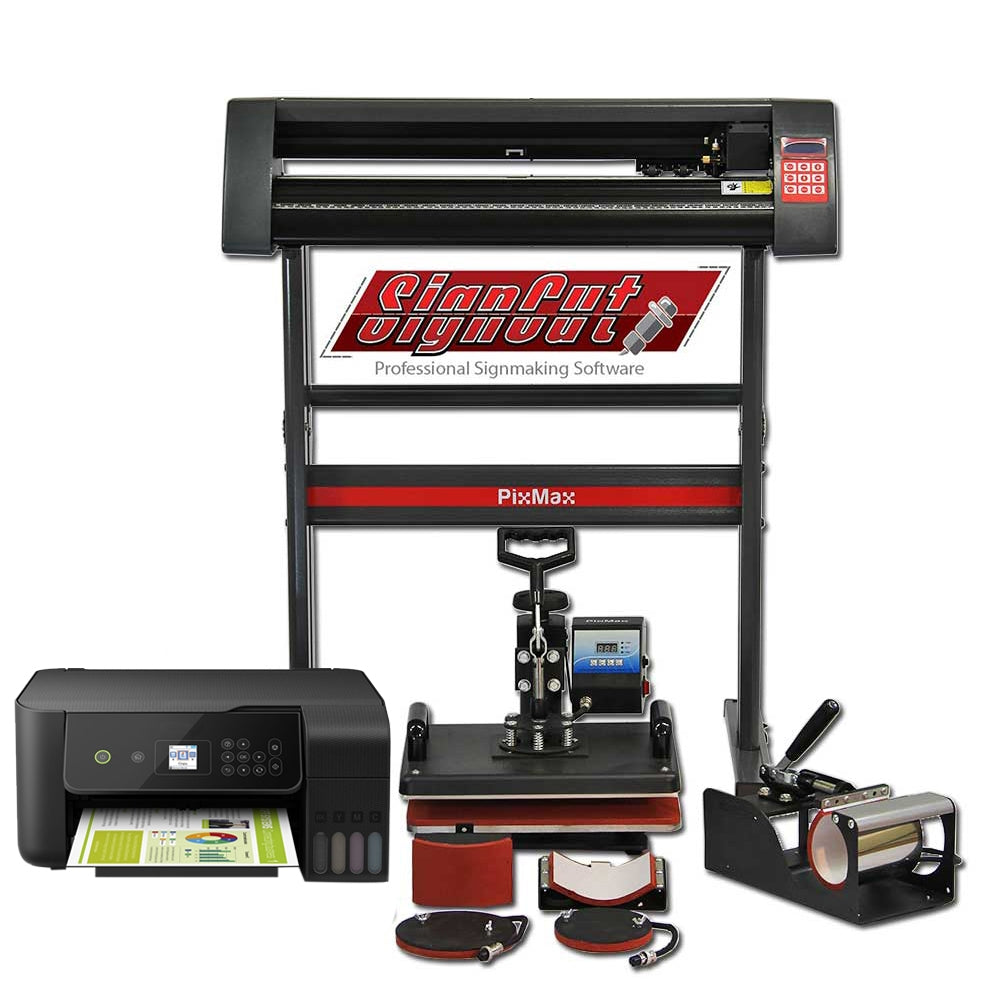 Kit de Plotter para Corte de Vinilo PixMax, Impresora y Prensas Térmicas