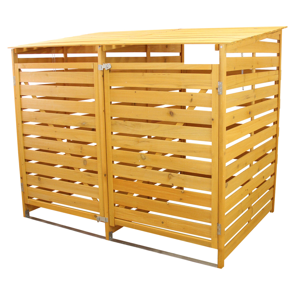 Doble Cobertizo para Contenedores de Basura de Madera para 2 Contenedores 240L