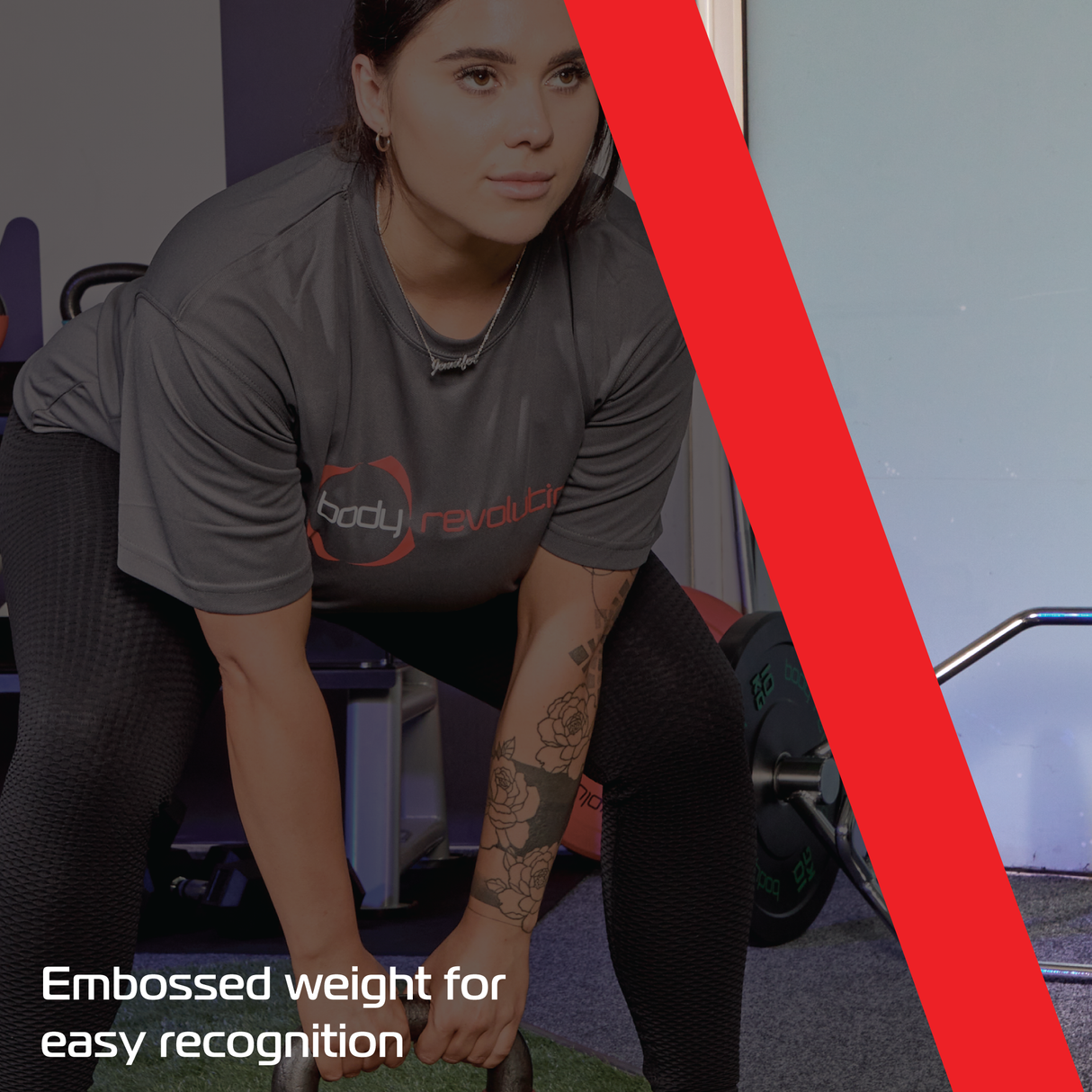 Pesa rusa kettlebell de hierro fundido de 4 kg, con textura rugosa y diseño ergonómico, ideal para entrenamientos de fuerza