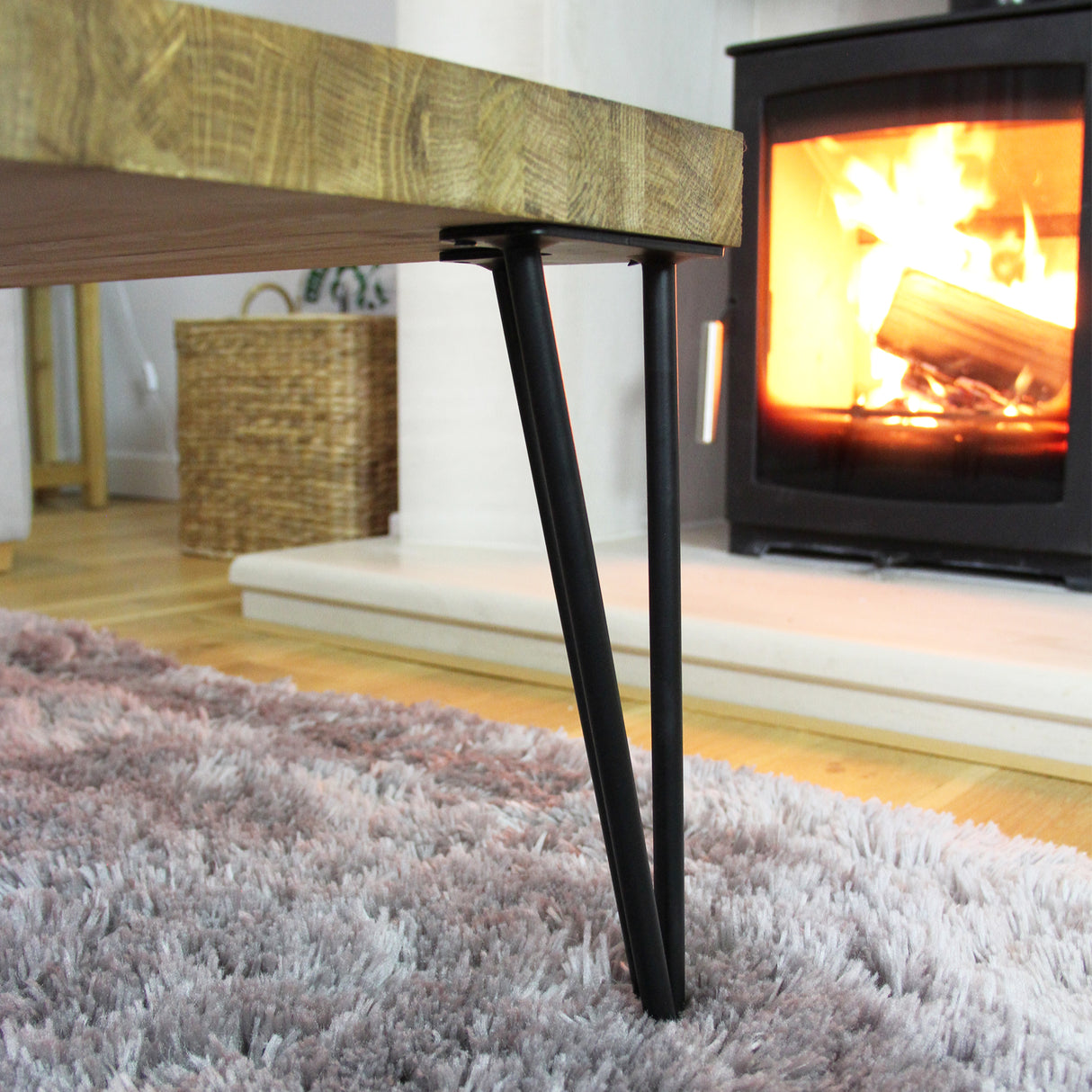 4 Patas de Horquilla SkiSki Legs 71cm Acero Negro 3 Dientes 10mm