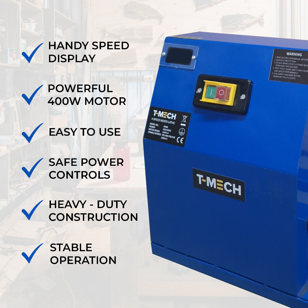 Torno de Madera para Entusiastas del Bricolaje