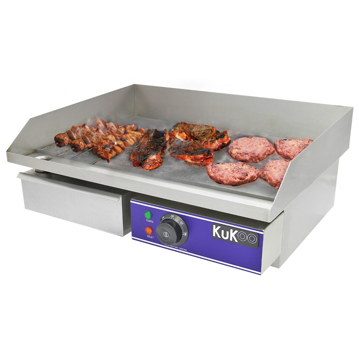 Plancha Eléctrica de Cocina Kukoo 50cm de Acero Inoxidable