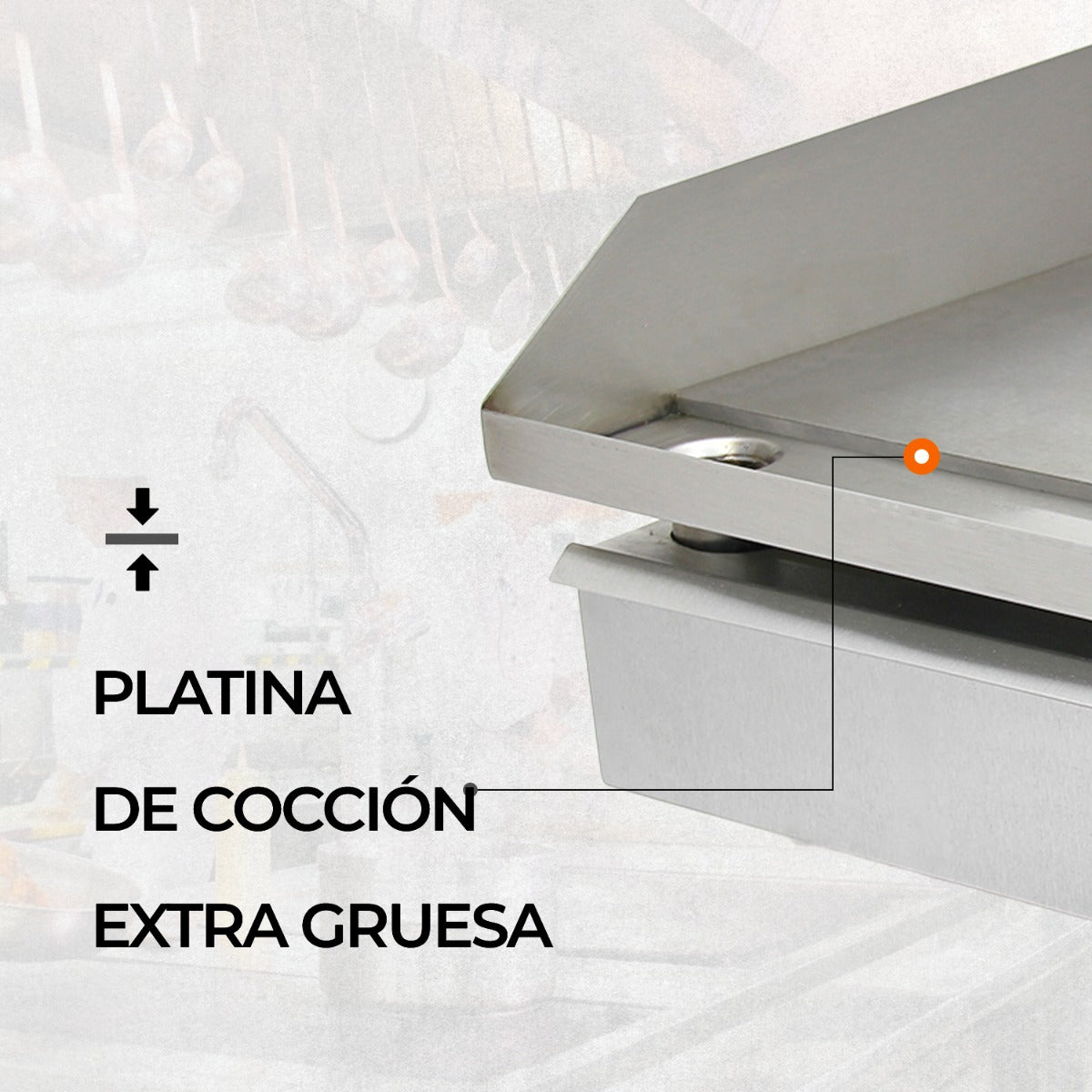 Plancha Eléctrica de Cocina Kukoo 50cm de Acero Inoxidable