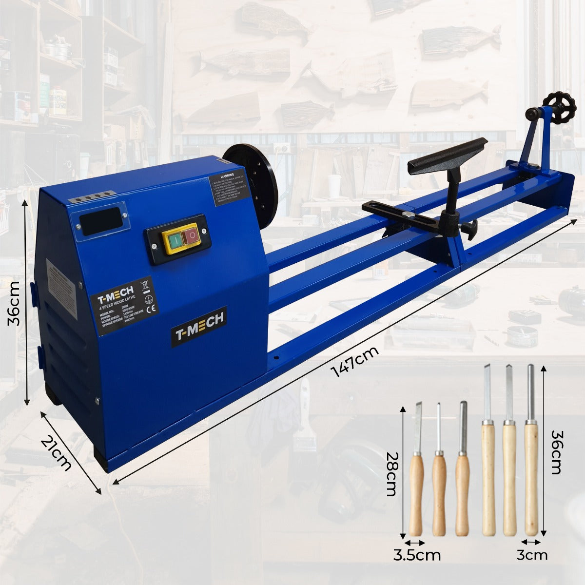 Torno de Madera para Entusiastas del Bricolaje