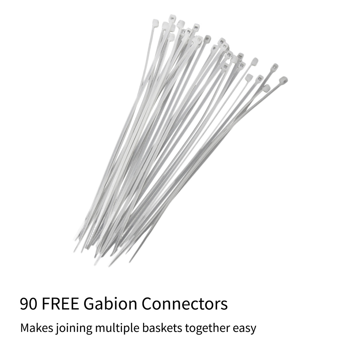 3 Cestas de Gaviones para Exterior Jaulas para Decoración 100 x 30 x 30cm