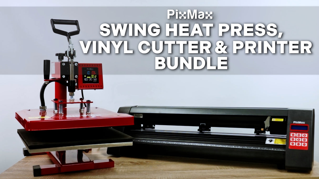 Kit de Plotter para Corte de Vinilo PixMax, Impresora y Prensa Oscilante