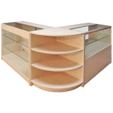 Mostrador de tienda y expositor de arce Júpiter