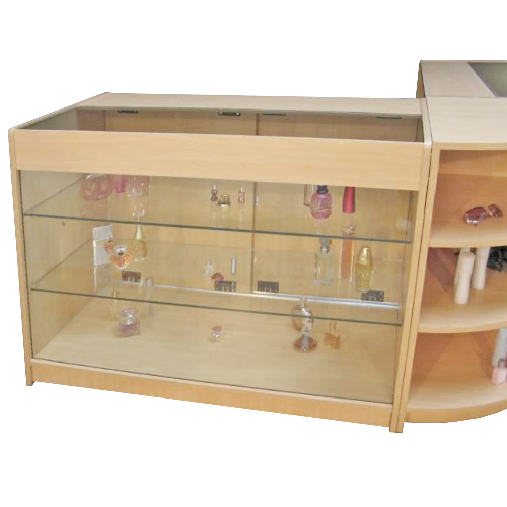 Mostrador de tienda y expositor de arce Júpiter