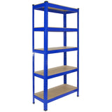 Monster Racking- Estanterías Resistentes T-Rax, Azul, 75cm Ancho x 30cm Fondo, Conjunto de 8
