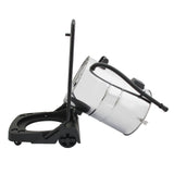 Aspiradora comercial MAXBLAST de 80 litros con diseño metálico brillante, base negra y manguera flexible, ideal para limpieza eficiente