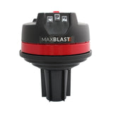 Aspiradora comercial MAXBLAST de 80 litros, con diseño robusto en negro y rojo, y luces indicadoras en la parte superior