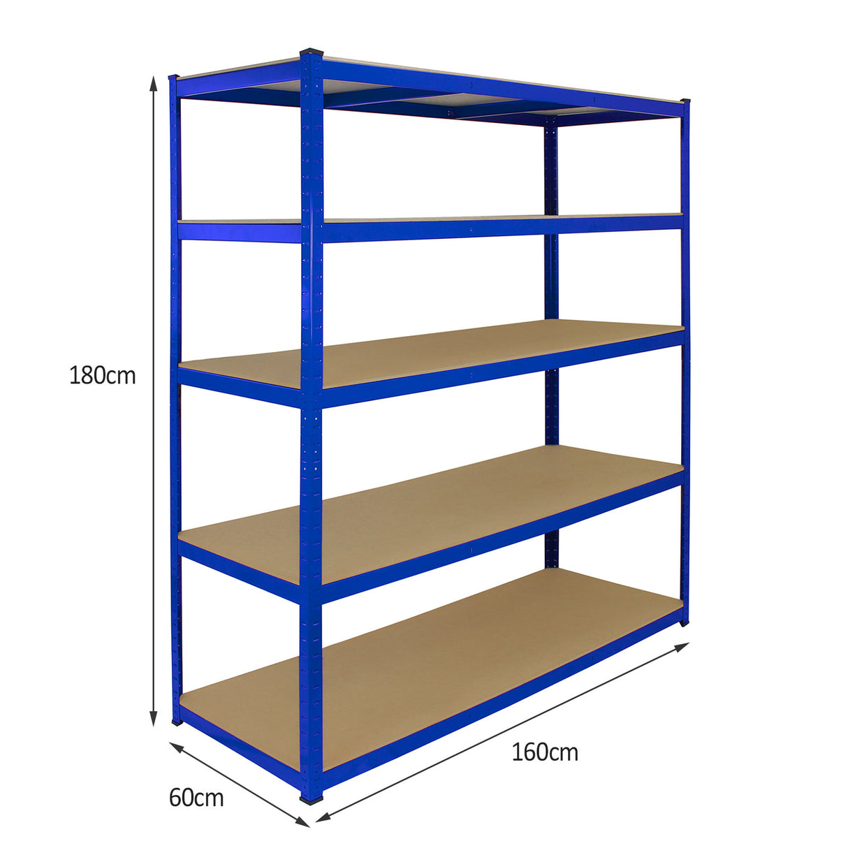 Estantería de Acero Inoxidable T-Rax Azul 160cm x 60cm x 180cm