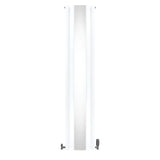 Radiador de Columna Ovalada con Espejo y Válvulas - 1800 mm x 380 mm - Blanco