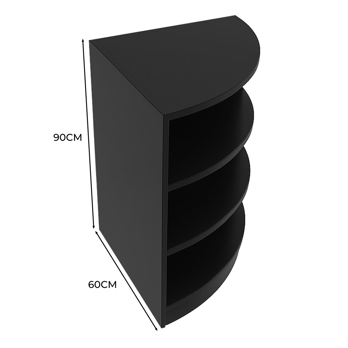 Mostrador Comercial Esquinero LM60 – Negro