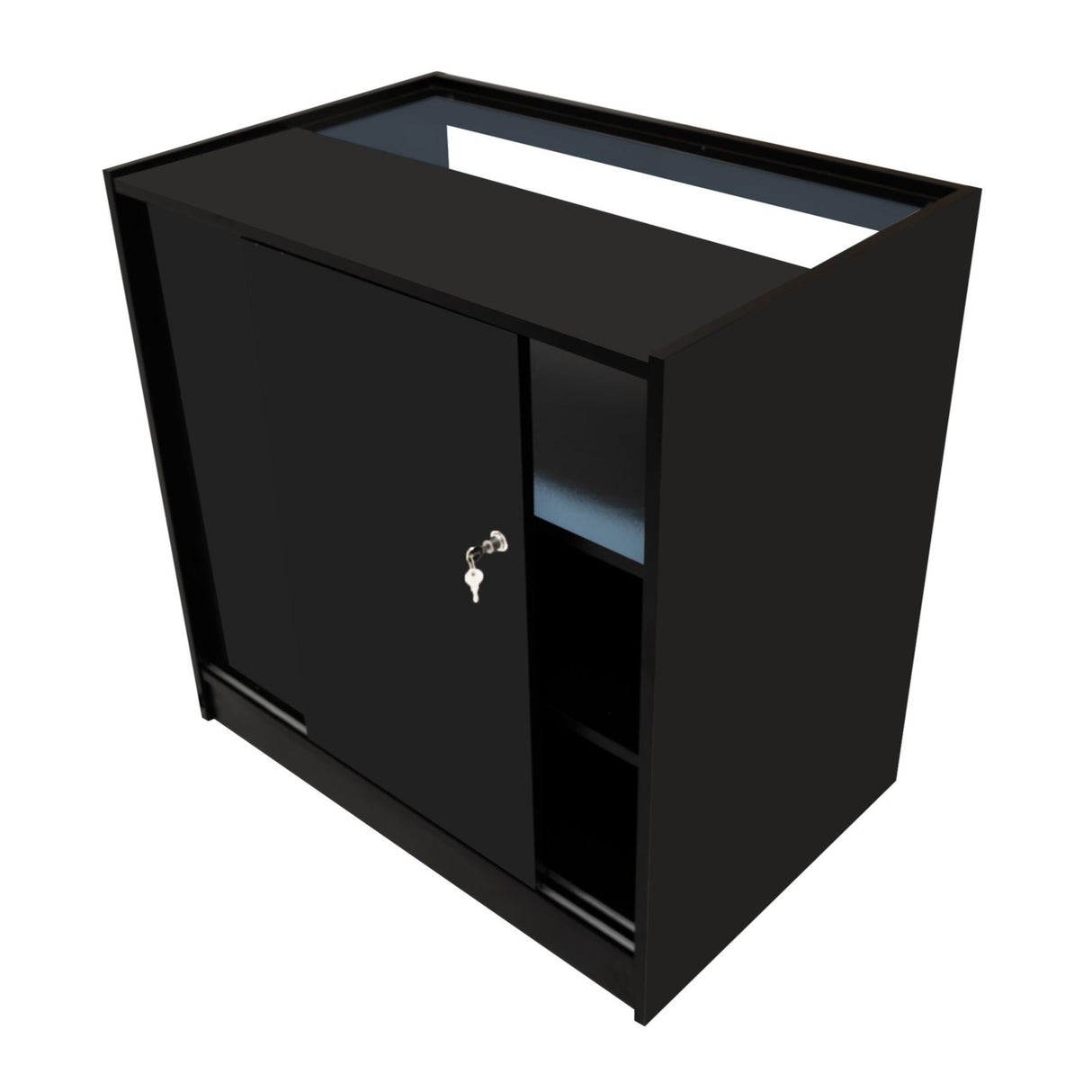 Mostrador Comercial con Luz LED B900 – Negro