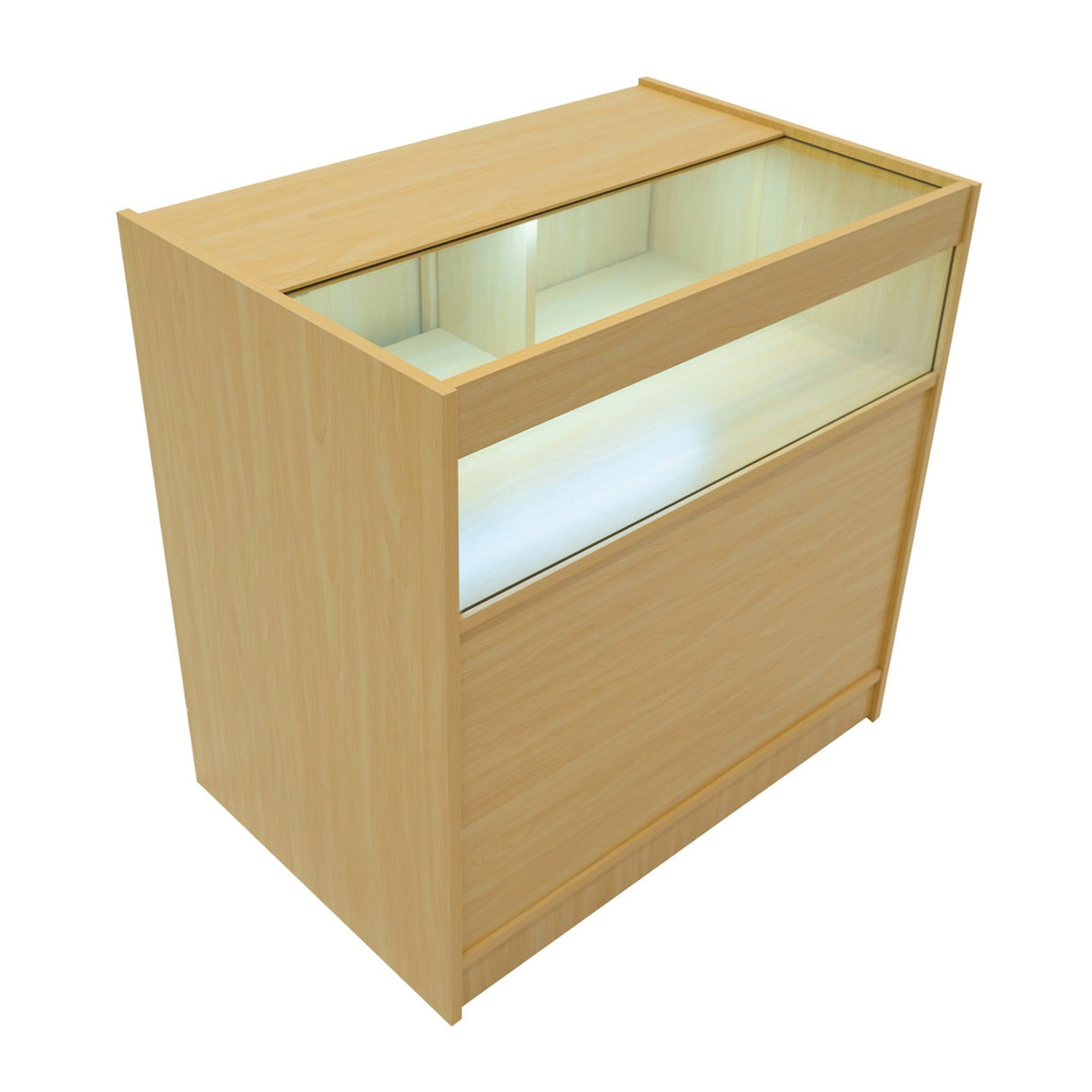 Mostrador Comercial con Luz LED B900 – Arce