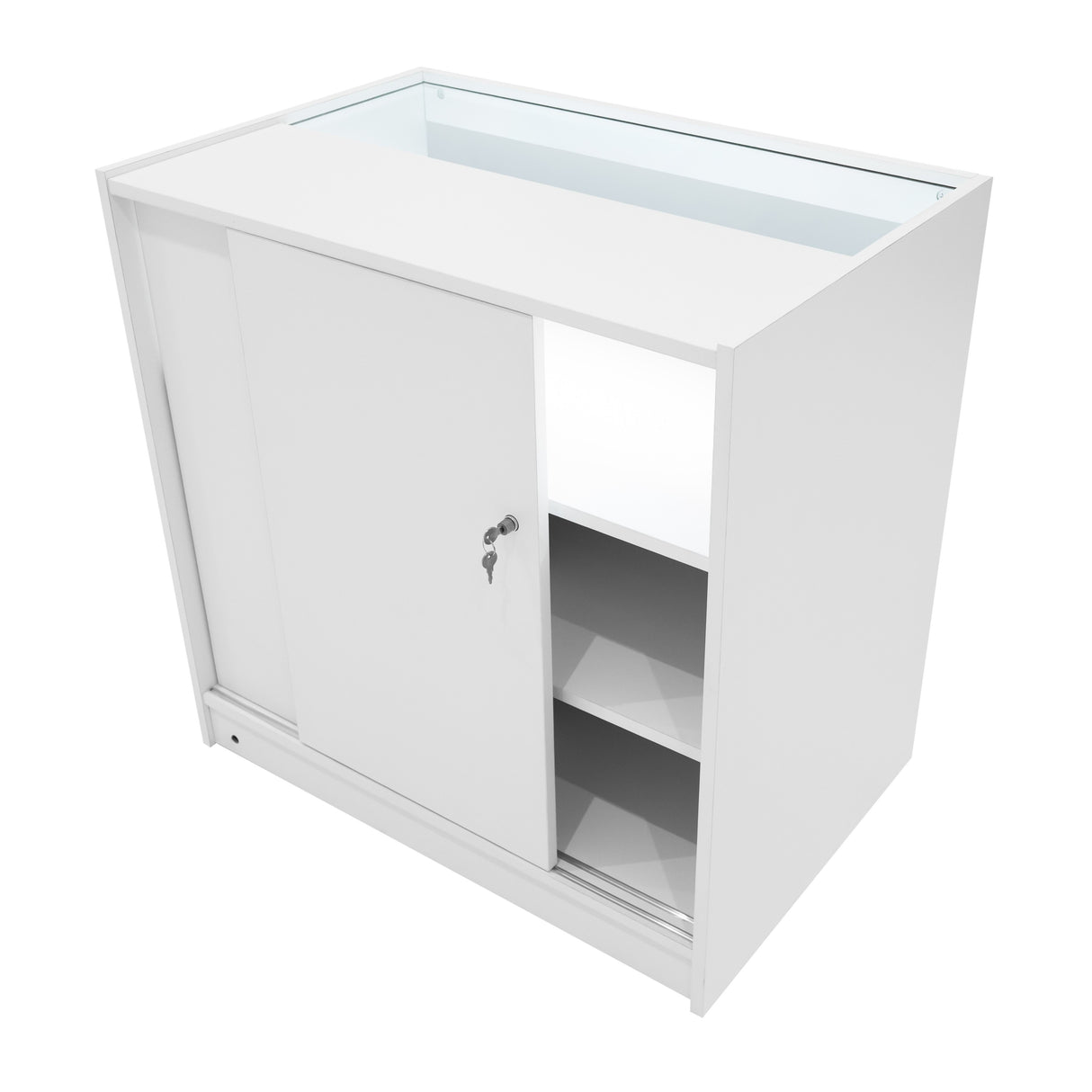 Mostrador Comercial con Luz LED B900 – Blanco