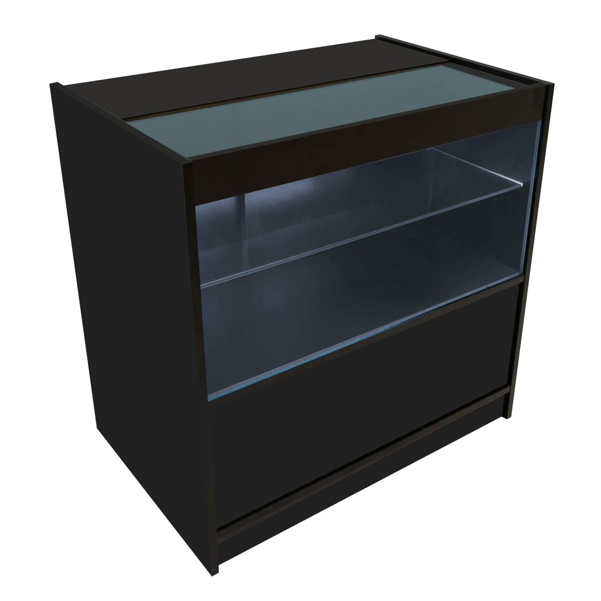 Mostrador Comercial con Luz LED C900 – Negro