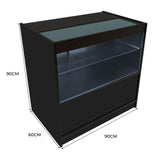 Mostrador Comercial con Luz LED C900 – Negro