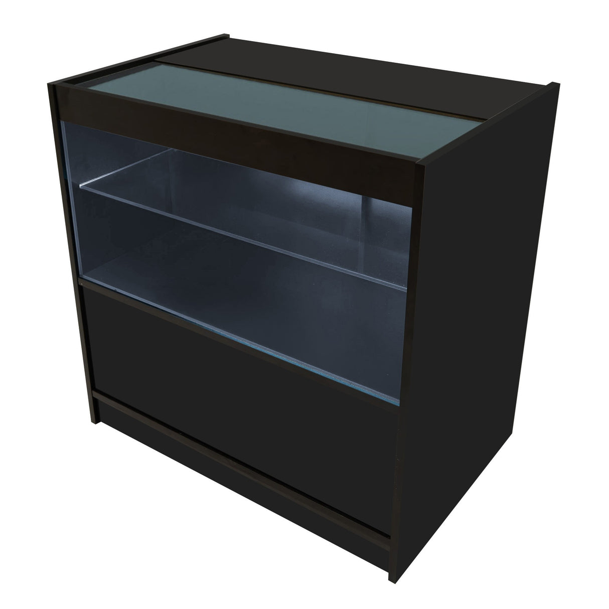 Mostrador Comercial con Luz LED C900 – Negro