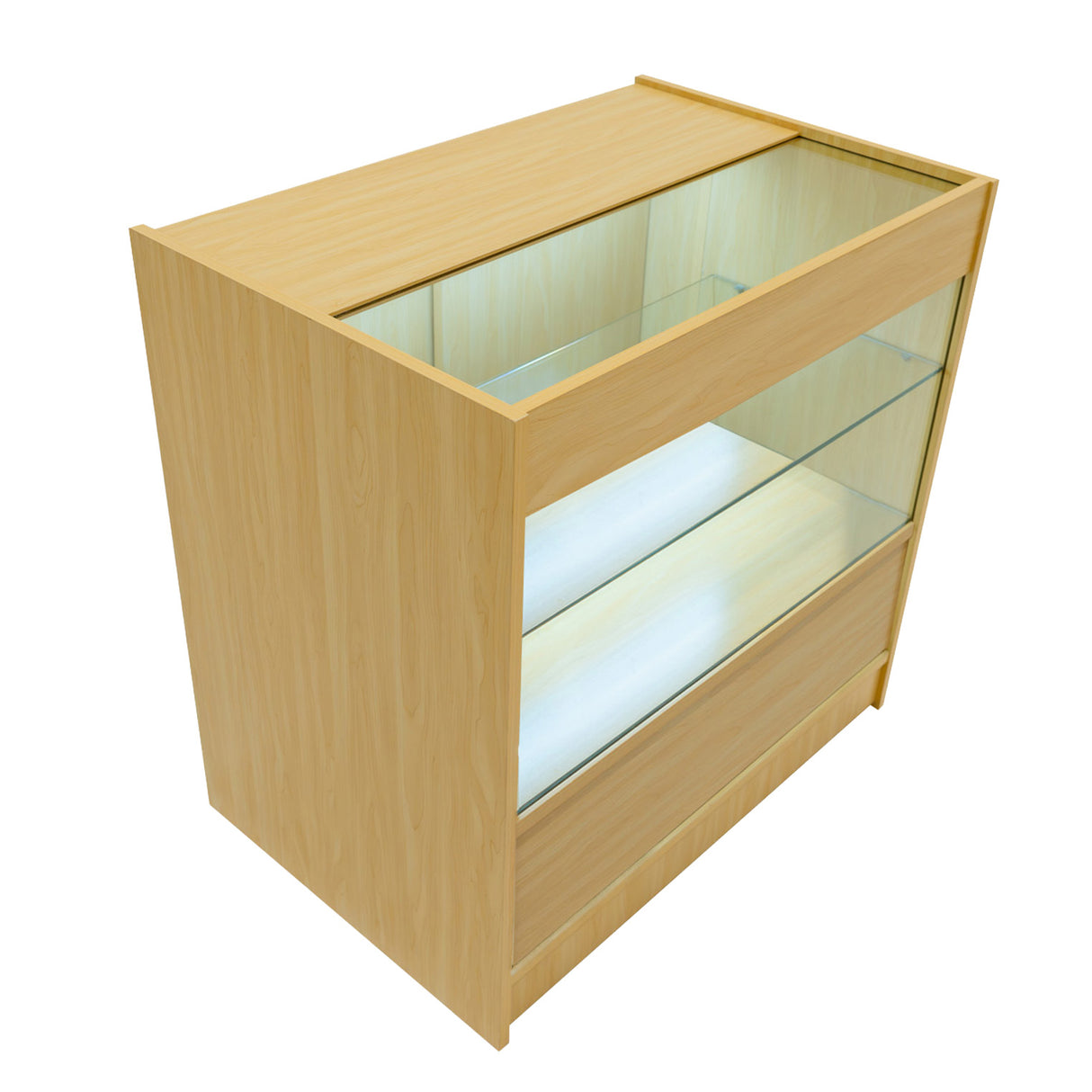Mostrador Comercial con Luz LED C900 – Arce