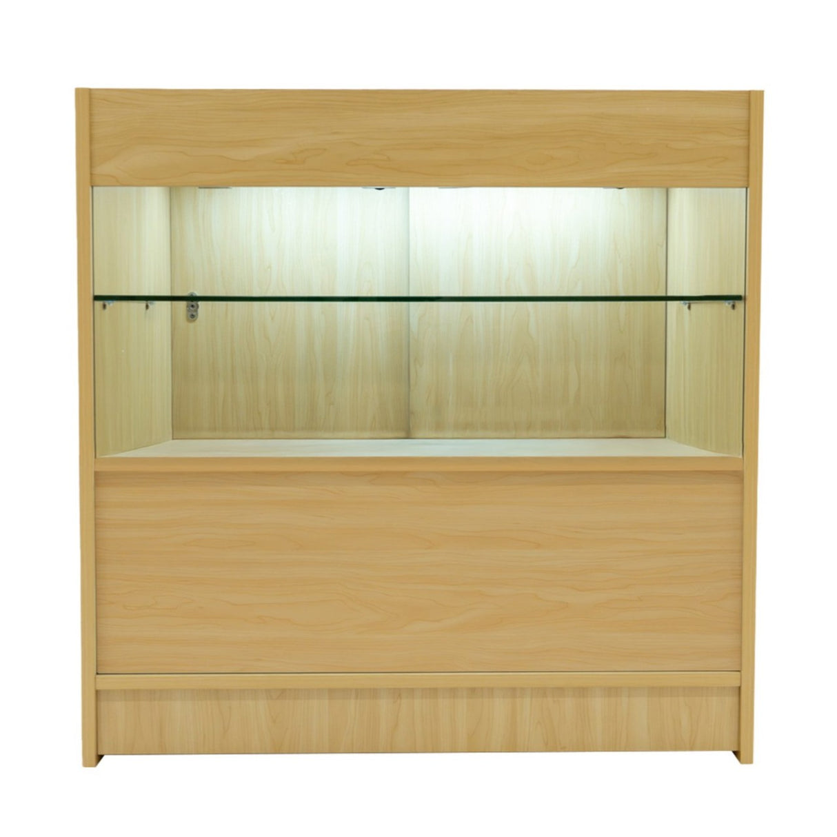 Mostrador Comercial con Luz LED C900 – Arce