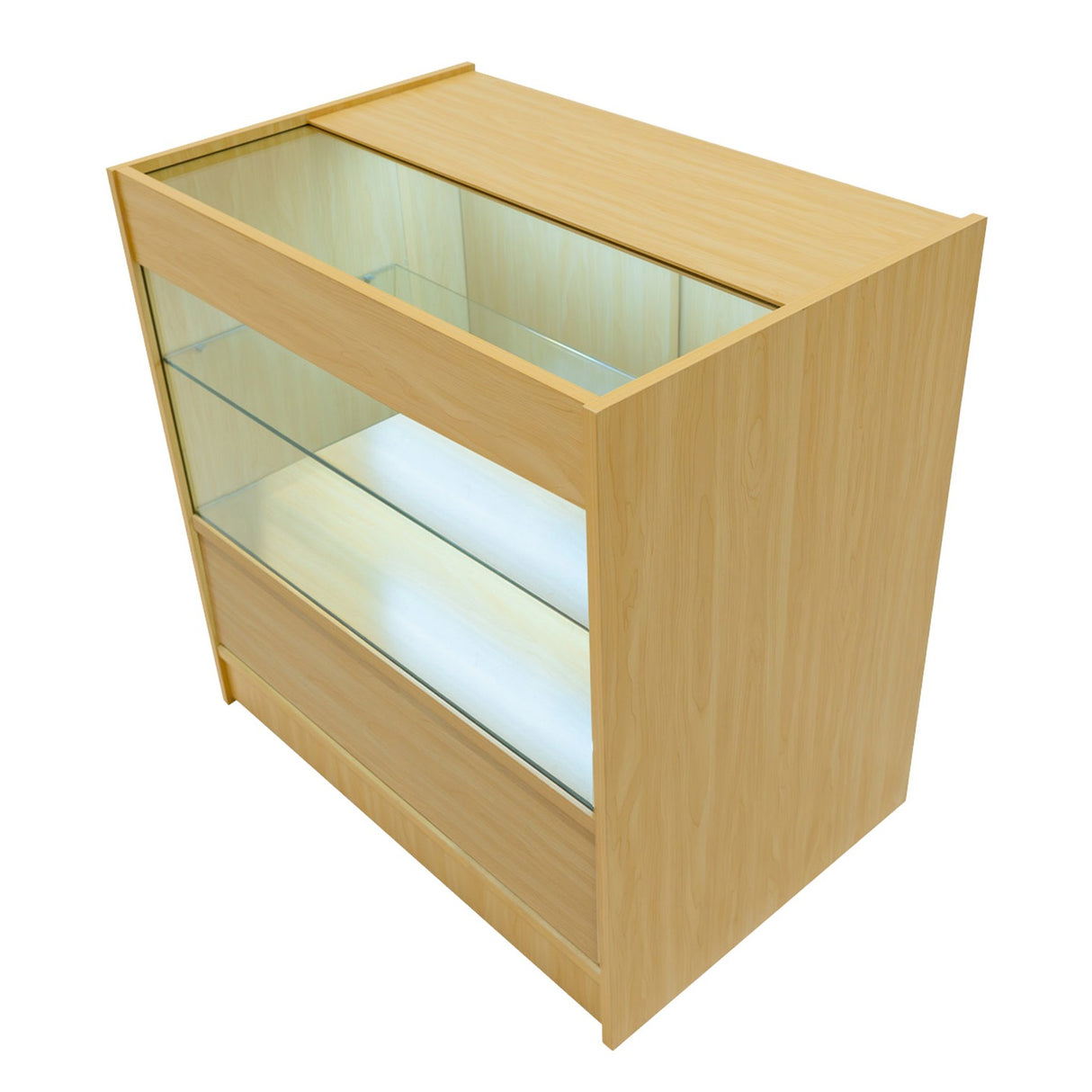 Mostrador Comercial con Luz LED C900 – Arce