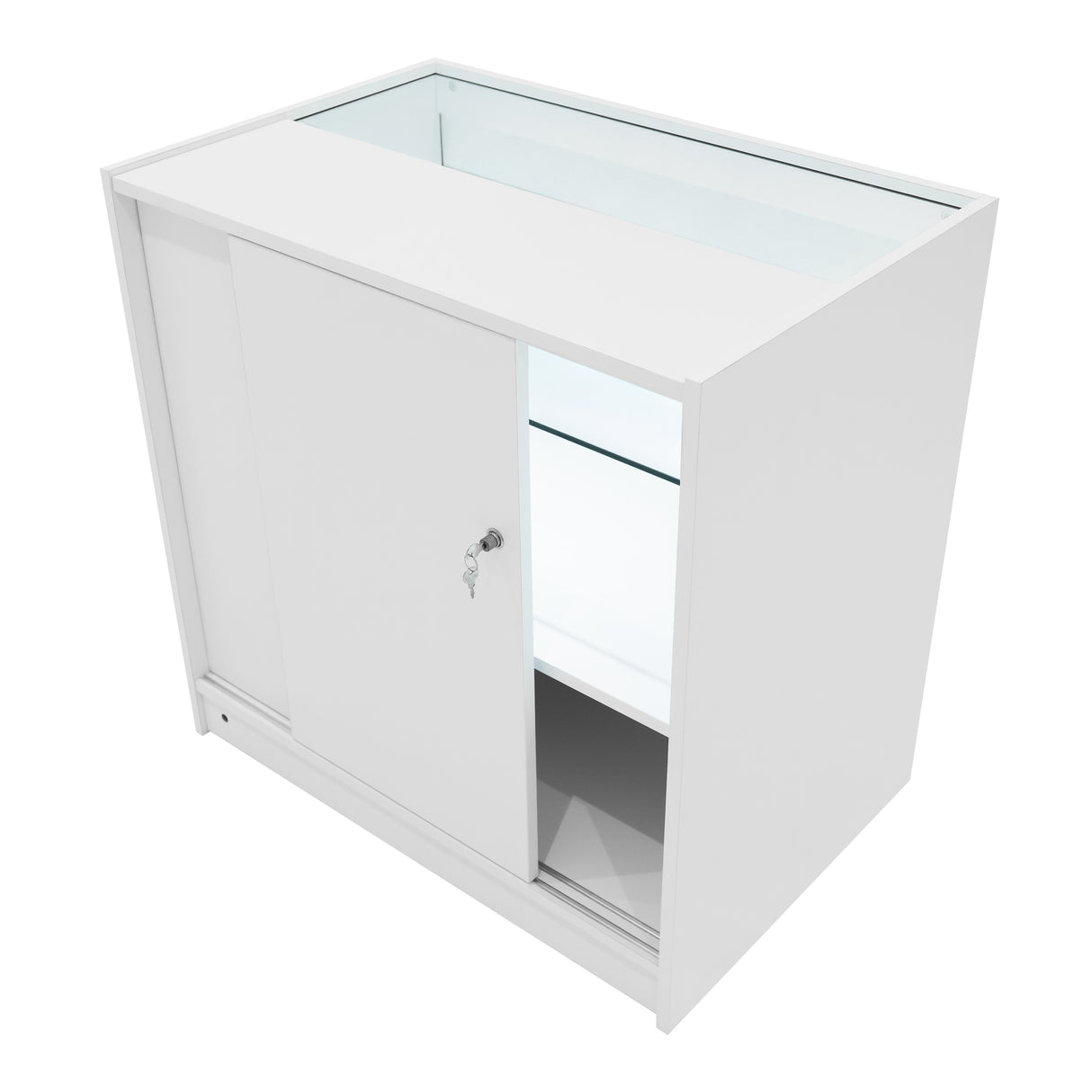 Mostrador Comercial con Luz LED C900 – Blanco