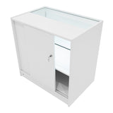 Mostrador Comercial con Luz LED C900 – Blanco