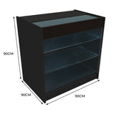 Mostrador Comercial con Luz LED K900 – Negro