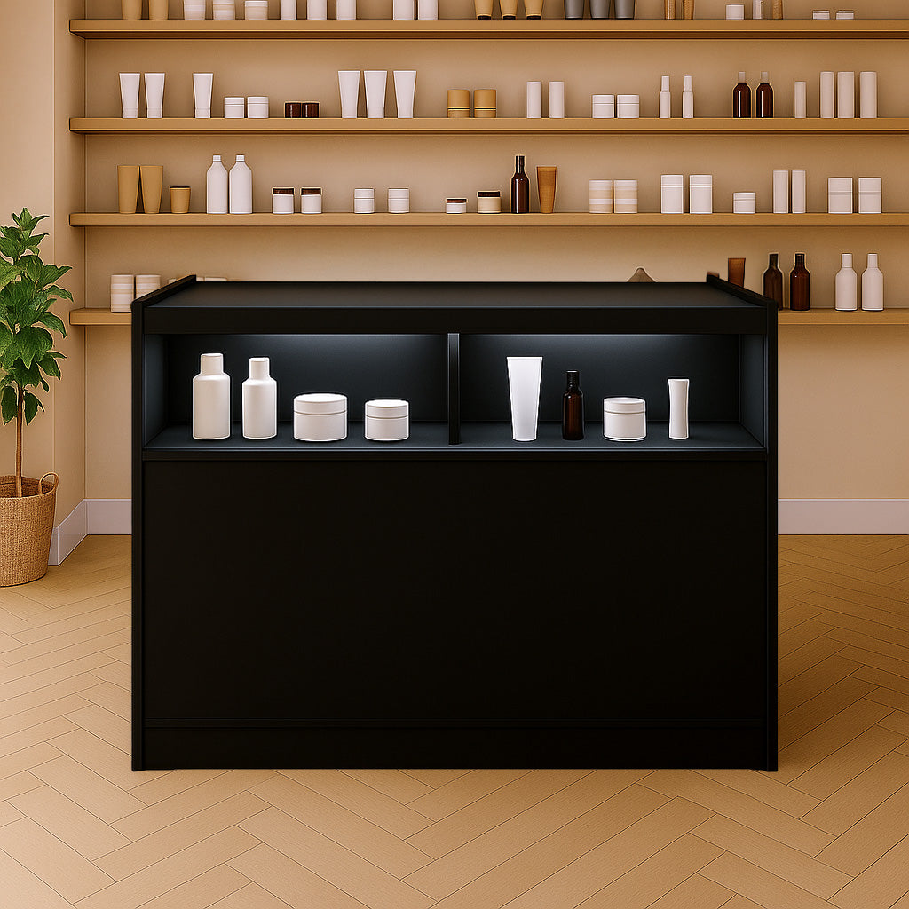 Mostrador Comercial con Luz LED B1200 – Negro