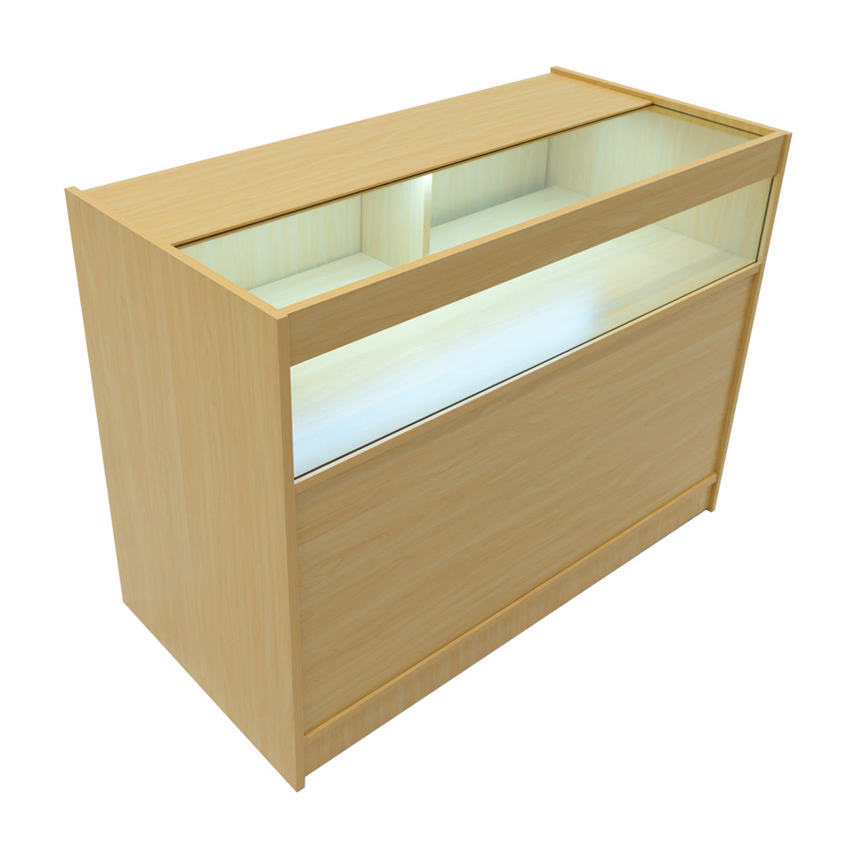 Mostrador Comercial con Luz LED B1200 – Arce