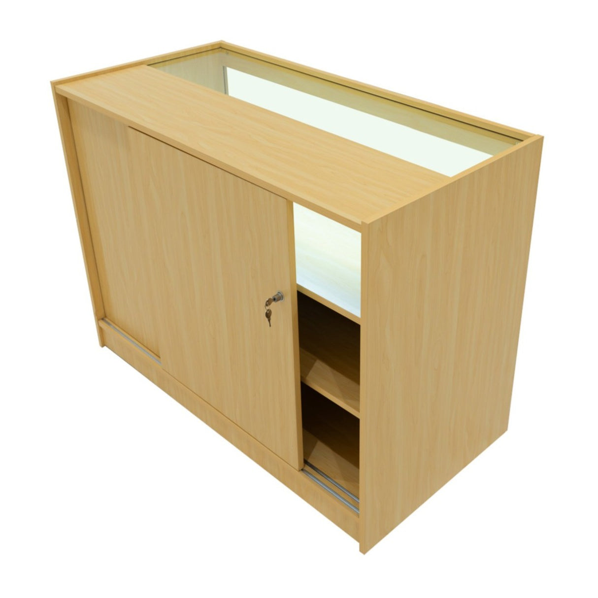 Mostrador Comercial con Luz LED B1200 – Arce