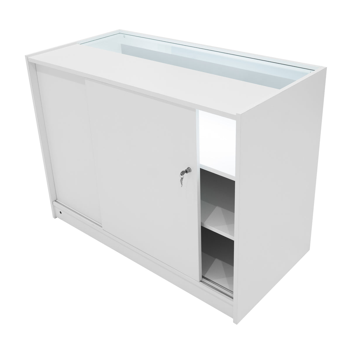 Mostrador Comercial con Luz LED B1200 – Blanco