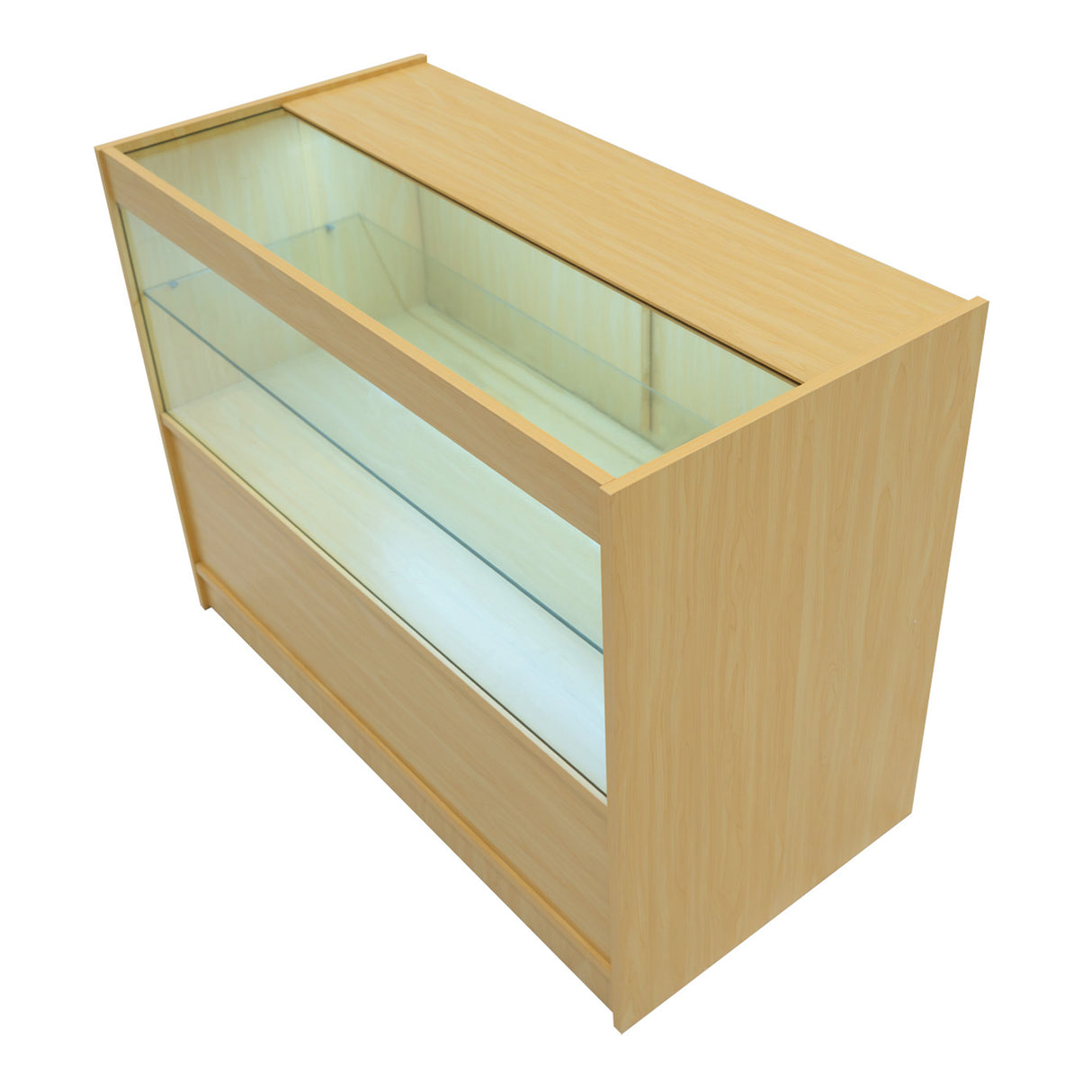 Mostrador Comercial con Luz LED C1200 – Arce