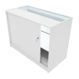 Mostrador Comercial con Luz LED C1200 – Blanco