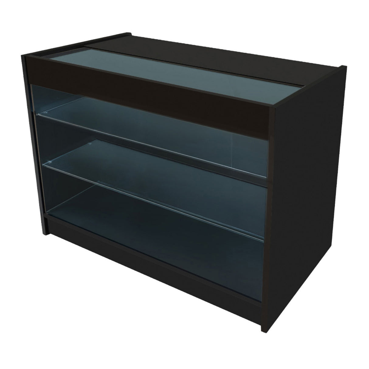 Mostrador Comercial con Luz LED K1200 – Negro