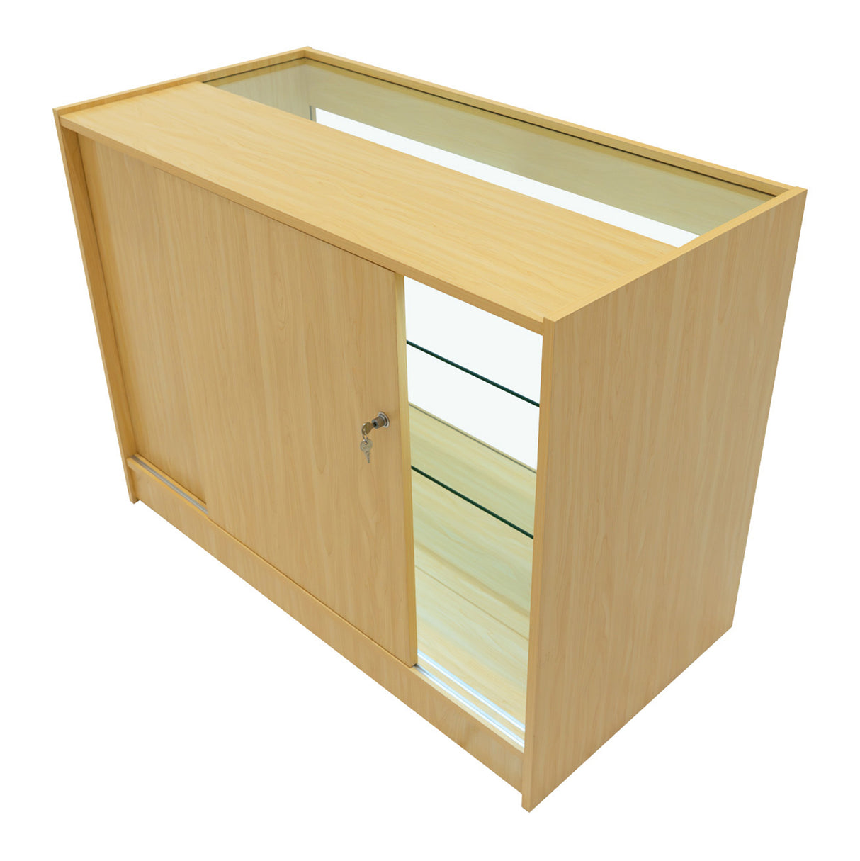 Mostrador Comercial con Luz LED K1200 – Arce