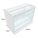 Mostrador Comercial con Luz LED K1200 – Blanco