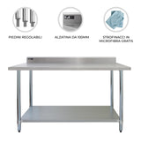 Mesa de Catering Comercial de Acero Inoxidable – 120x90x60cm