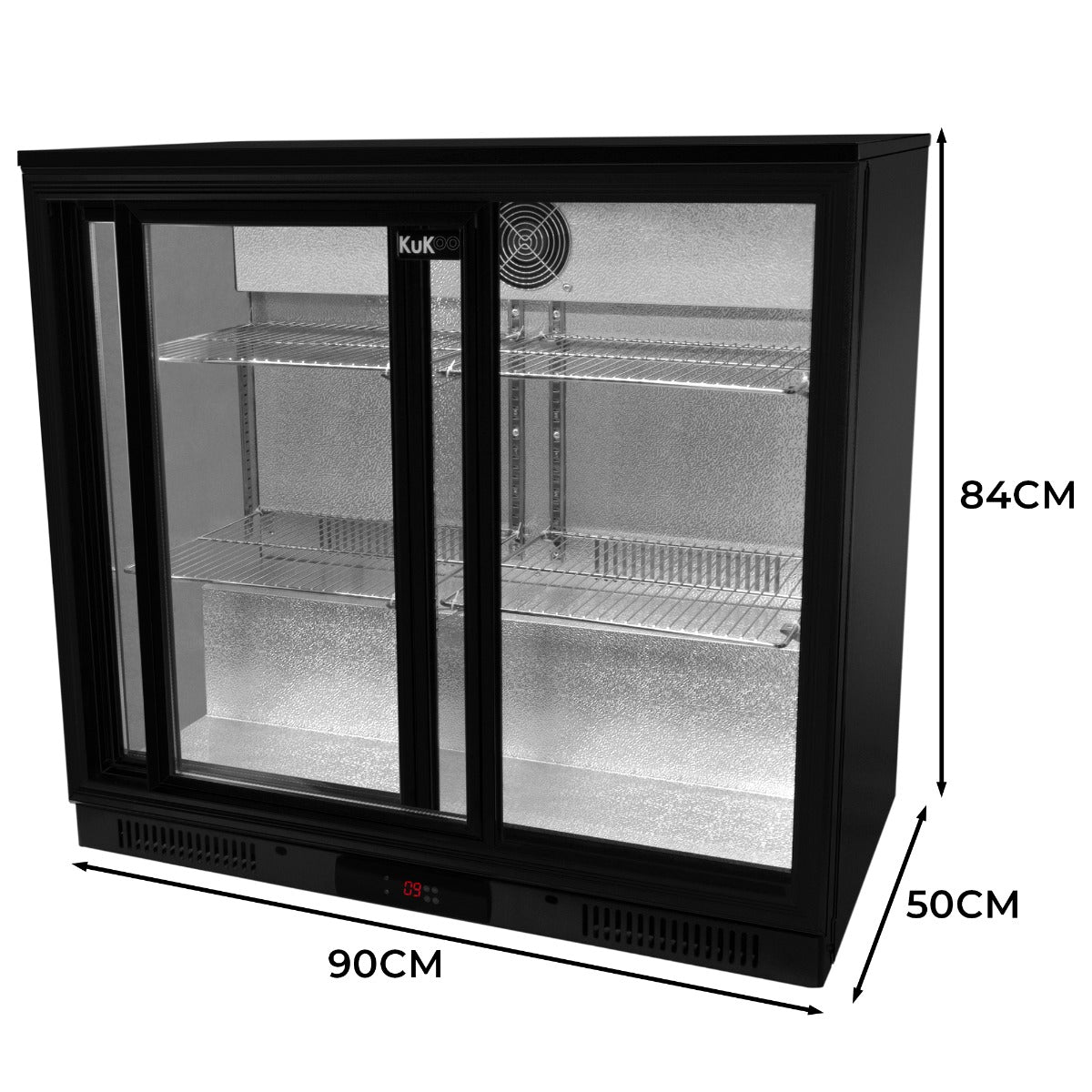 Mini Frigorífico Bajo Mostrador – Puerta Doble Corredera