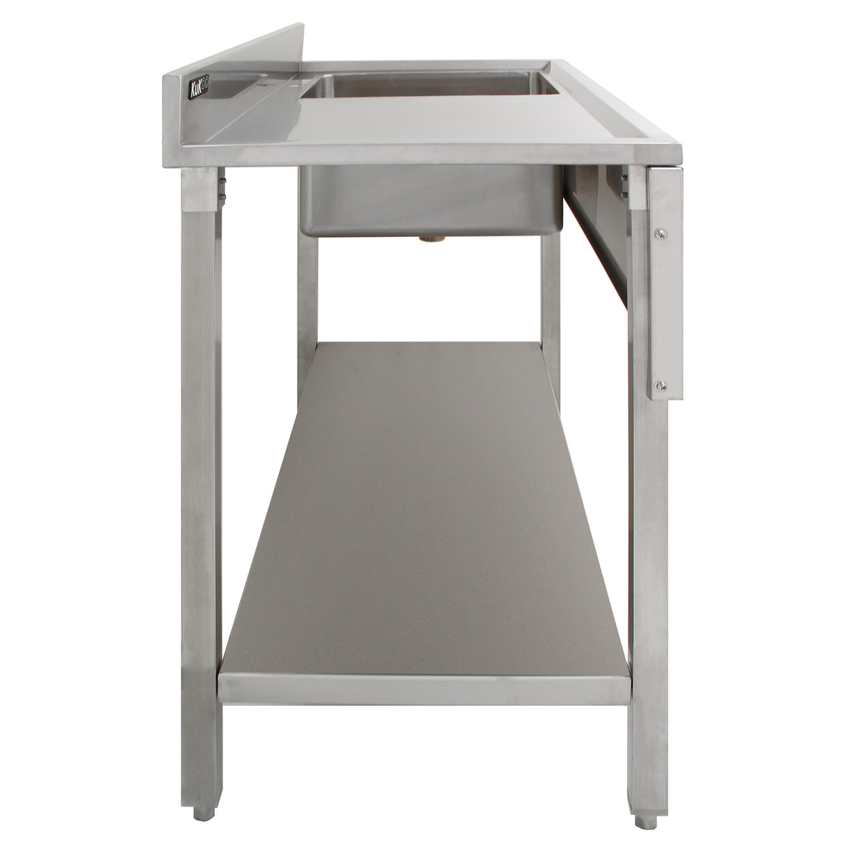 KuKoo Fregadero de Cocina de Acero Inoxidable – Escurridor a la Izquierda