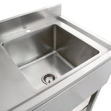 KuKoo Fregadero de Cocina de Acero Inoxidable – Escurridor a la Izquierda