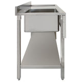 KuKoo Fregadero de Cocina de Acero Inoxidable – Escurridor a la Derecha