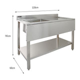Fregadero de Cocina KuKoo con Escurridor a la Derecha