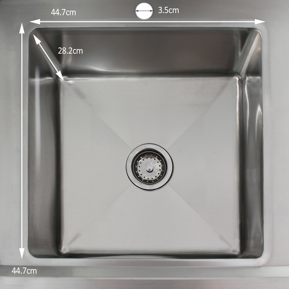 KuKoo Fregadero de Cocina de Acero Inoxidable – Escurridor a la Derecha