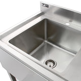 KuKoo Fregadero de Cocina de Acero Inoxidable – Escurridor a la Derecha