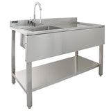 KuKoo Fregadero de Cocina de Acero Inoxidable – Escurridor a la Derecha