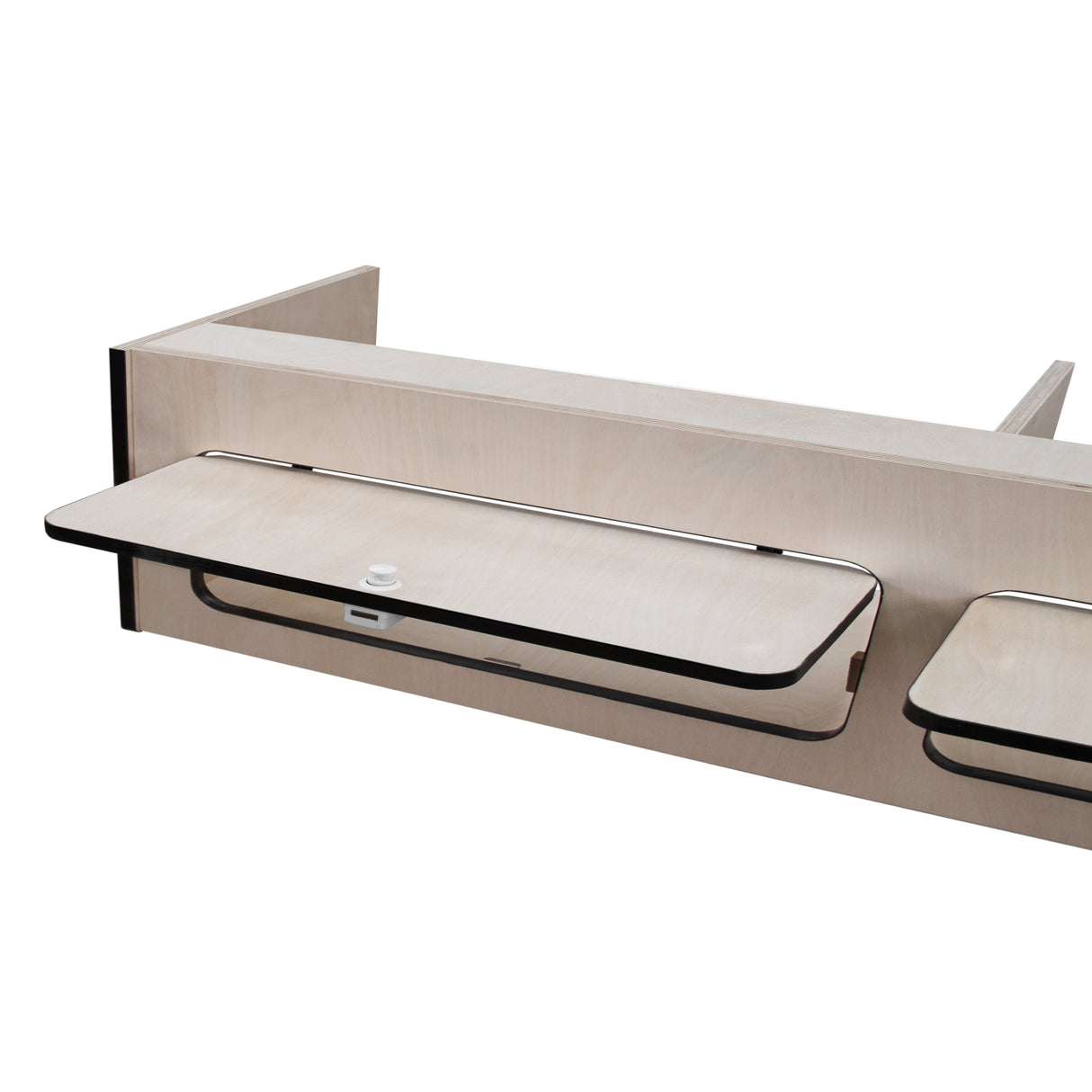 Armario superior para caravana con borde negro – 120 cm x 25 cm x 25 cm