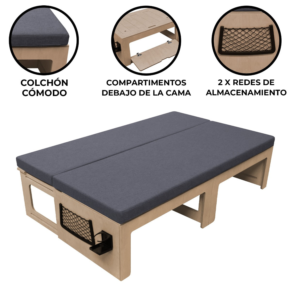 Cama para Camper Furgoneta Autocaravana